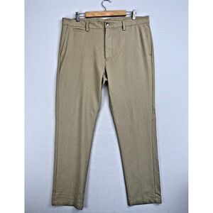 CALLAWAY Golf Pants Mens 36 x 31 Tan Slacks Casual Zipper‎ Button Logo Pockets